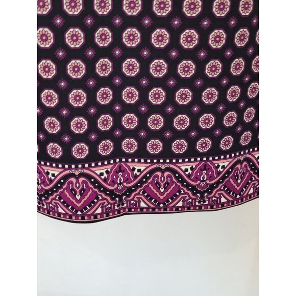 Banana Republic Womens 0 Petite Shift Dress Navy Pink Geometric Pattern Short Kn - Picture 8 of 8